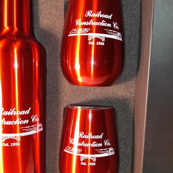 BOXED VINTAGE RAILROAD BEVERAGE LOVERS 3-PIECE SET EST. 1926 - Picture 3 of 8